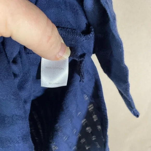 J. Jill Navy Button-Down Shirt. Size 2X - Picture 7 of 9